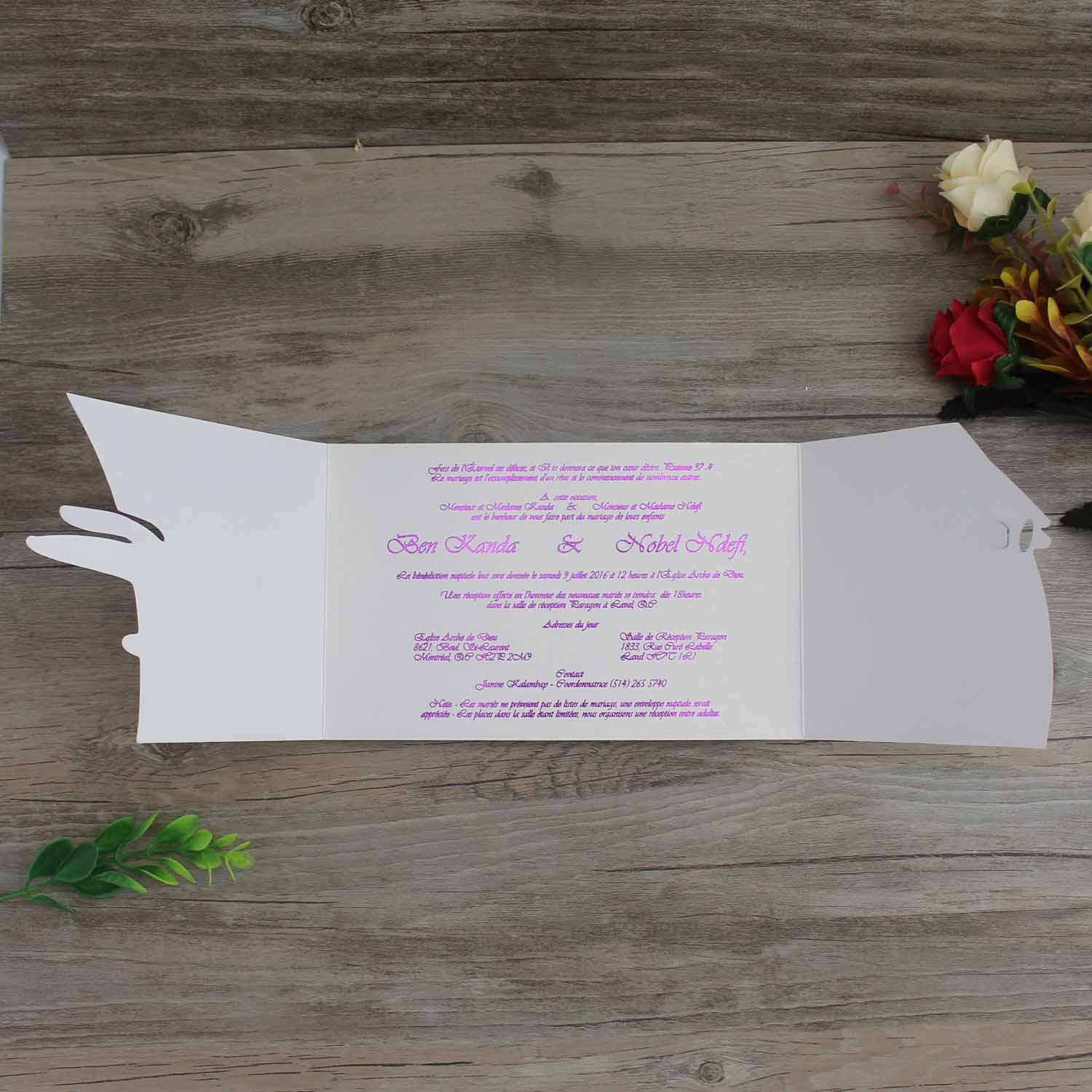 Customized Wedding Invitation Foiling Card Made in China Original Invitation 